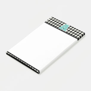 Houndstooth monogram post-it notes