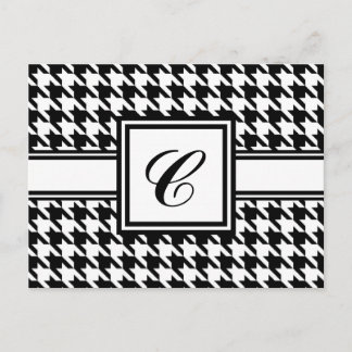 Houndstooth Monogram Postcards