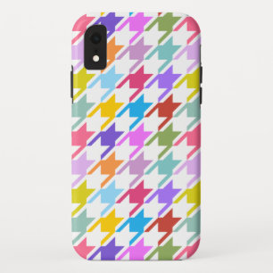 Houndstooth Multicolor+White Big Pattern Case-Mate iPhone Case