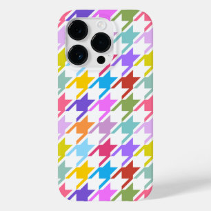 Houndstooth Multicolor+White Big Pattern Case-Mate iPhone 14 Pro Case