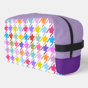 Houndstooth Multicolor+White Big Pattern Dopp Kit
