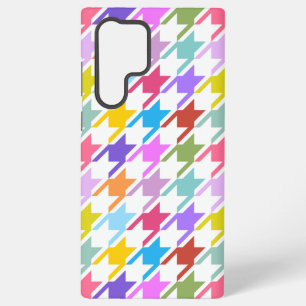 Houndstooth Multicolor+White Big Pattern Samsung Galaxy Case