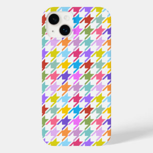Houndstooth Multicolor+White Pattern Case-Mate iPhone 14 Plus Case