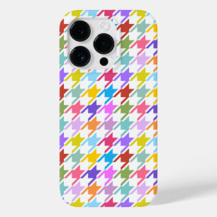 Houndstooth Multicolor+White Pattern Case-Mate iPhone 14 Pro Case