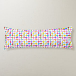 Houndstooth Multicolor+White Sml Pattern Body Cushion