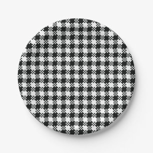 Houndstooth Paper Plate