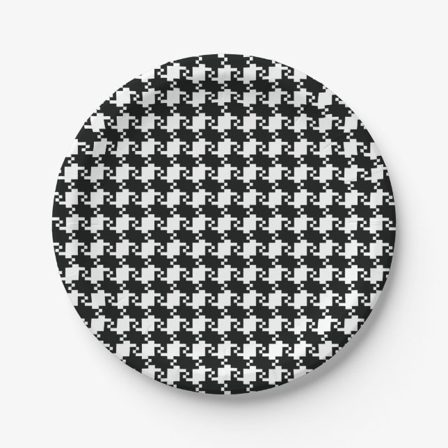 Houndstooth Paper Plate (Front)