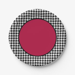 Houndstooth Paper Plate