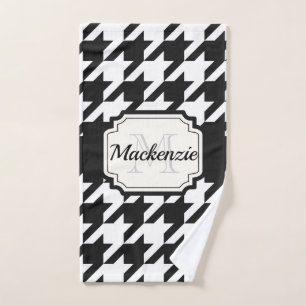 Houndstooth Pattern Bath Towel Set