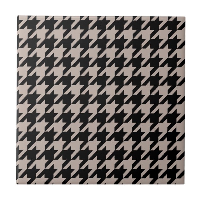 houndstooth pattern black and cream tile (Front)
