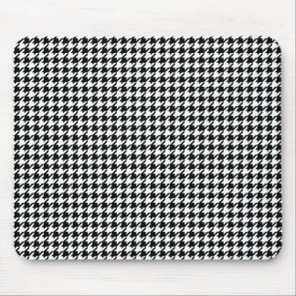 Houndstooth pattern - Black and white Mouse Pad