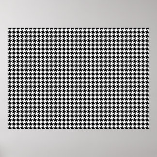 Houndstooth pattern - Black and white Poster