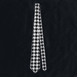 Houndstooth Pattern Black White Tie<br><div class="desc">Classic houndstooth seamless pattern in black and white</div>