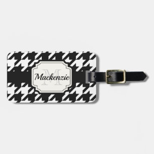 Houndstooth Pattern Luggage Tag