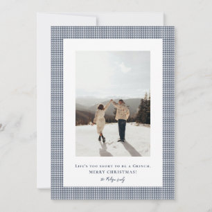 Houndstooth Peacoat frame photo  Holiday Card