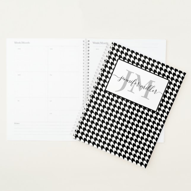 Houndstooth personalised  planner (Display)