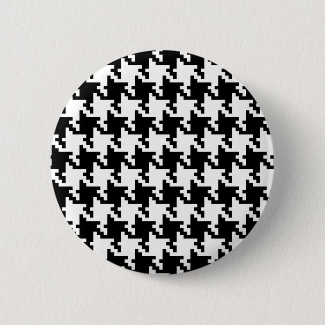 Houndstooth Pied-de-Poule Pattern Mod 6 Cm Round Badge (Front)