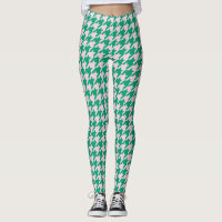 Houndstooth Pied de Poule Pattern Pink Green