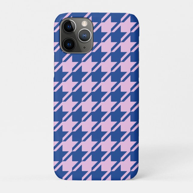 Houndstooth Pink+Blue Pattern Case-Mate iPhone Case (Back)