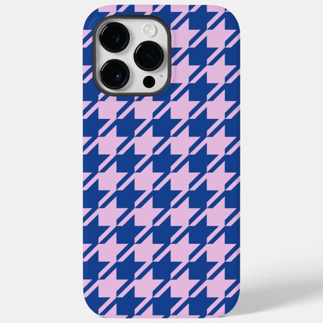 Houndstooth Pink+Blue Pattern Case-Mate iPhone Case (Back)