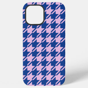Houndstooth Pink+Blue Pattern iPhone 12 Pro Max Case