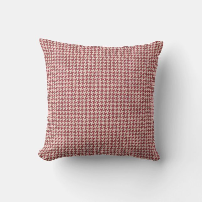 Houndstooth Red Pattern Cushion (Front)