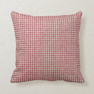 Houndstooth Red Pattern Cushion