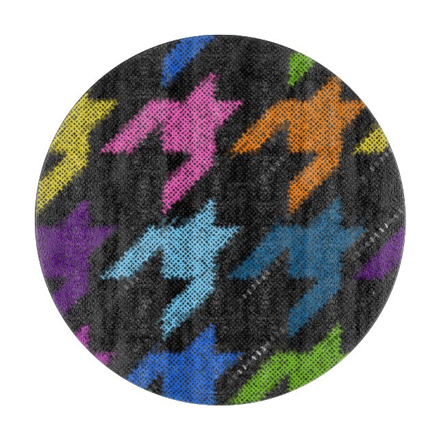 Houndstooth: rough canvas imitation. cutting board (Front)