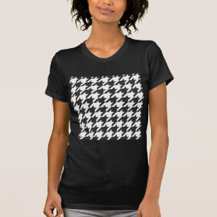 Houndstooth seamless grey, black and white pattern T-Shirt