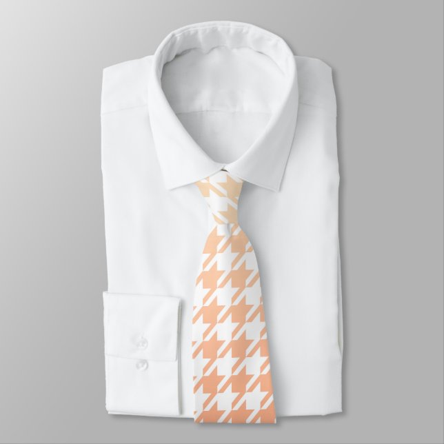 Houndstooth Skin Tone Gradient Pattern Tie (Tied)
