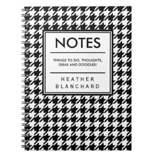 Houndstooth Spiral Notebook