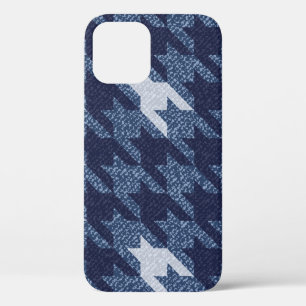 Houndstooth Tartan Jeans Background Design iPhone 12 Case