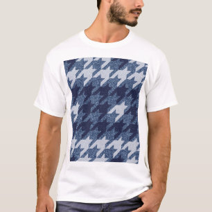 Houndstooth Tartan Jeans Background Design T-Shirt
