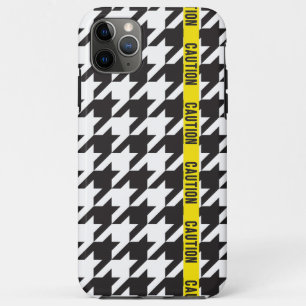 Houndstooth Wrapped in Caution Case-Mate iPhone Case