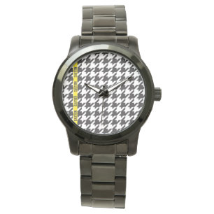 Houndstooth Wrapped in Caution Watch