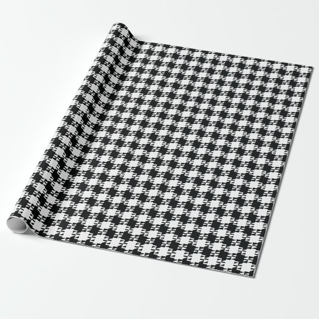 Houndstooth Wrapping Paper (Unrolled)