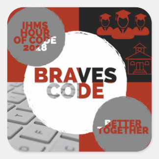 Hour of Code 2018 Square Sticker