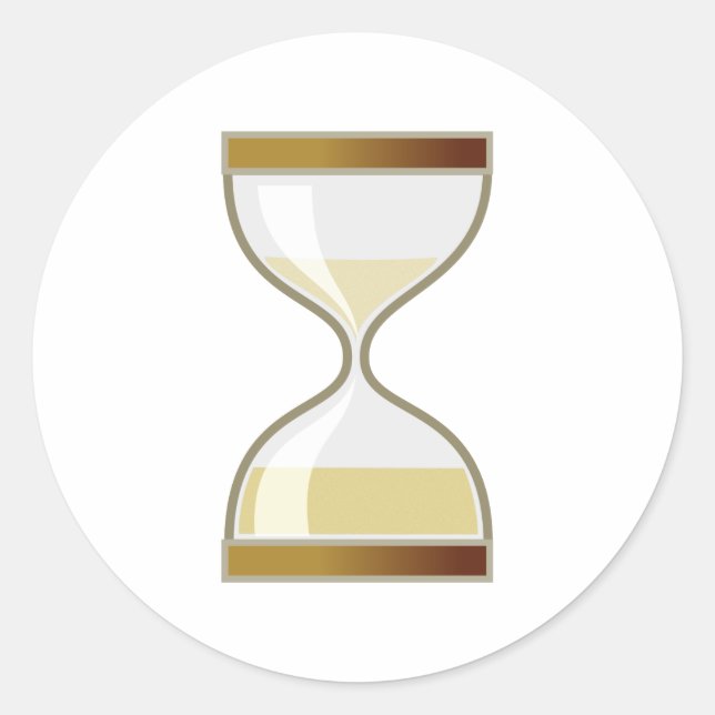 hourglass classic round sticker (Front)