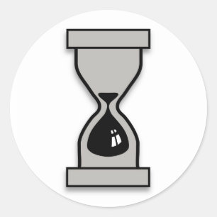 Hourglass Classic Round Sticker