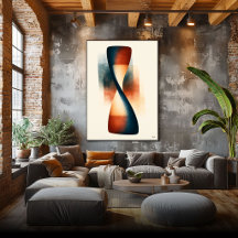 Hourglass Flow Japandi Abstract Time Symbolism Art