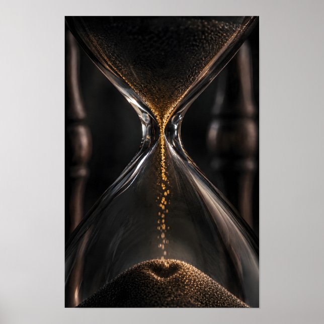 Hourglass Heart-Shaped Sand Poster (Front)