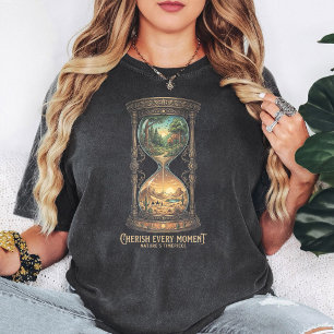 Hourglass Nature Desert Forest Timepiece T-Shirt