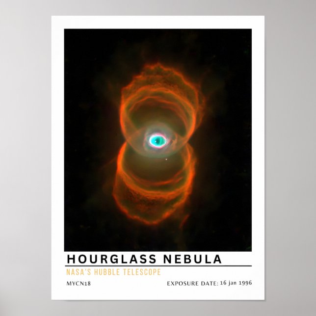 Hourglass Nebula Space Education Poster (Front)