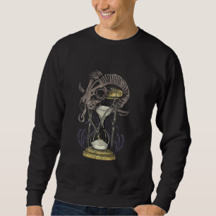 Hourglass Skull Sheep Time Traveller Science Ficti Sweatshirt