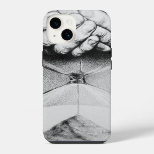 Hourglass Time Hands Surreal drawing Dark art Cool iPhone 14 Case