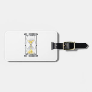 Hourglass With Money Luggage Tag