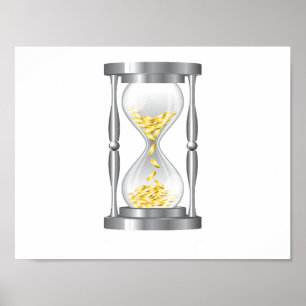 Hourglass With Money Poster