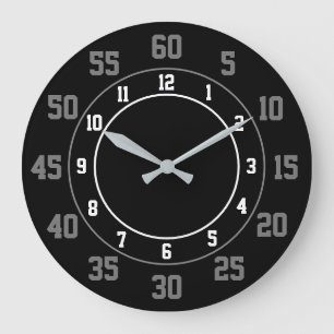 Hours and minutes large clock