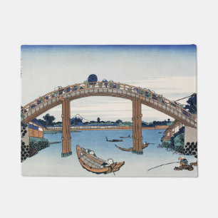Housai Mount Fuji seen from below Men's Bridge Doormat