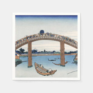 Housai  Mount Fuji seen from below Men's Bridge    Napkin